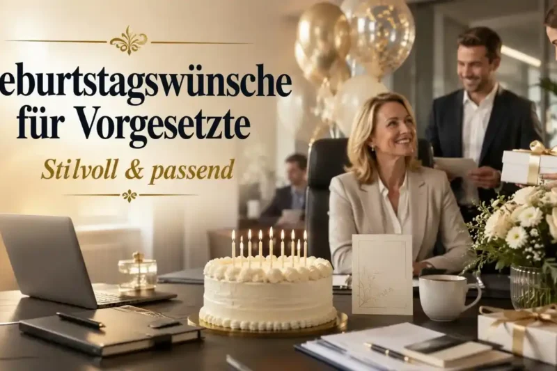 Geburtstagswünsche für Vorgesetzte: stilvoll & passend