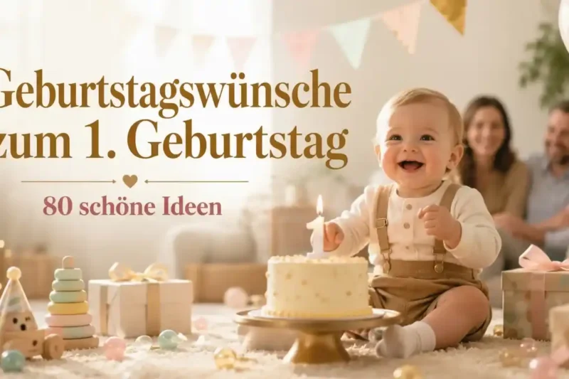 Geburtstagswünsche zum 1. Geburtstag: 80 schöne Ideen
