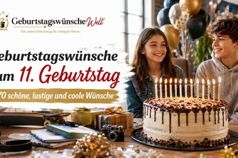 Geburtstagswünsche zum 11. Geburtstag: 70 schöne Ideen