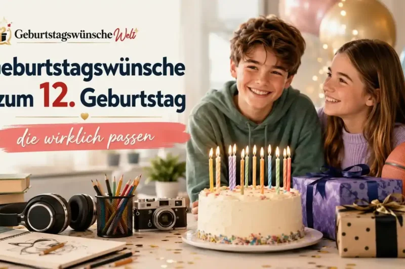 Geburtstagswünsche zum 12. Geburtstag: 80 schöne Ideen