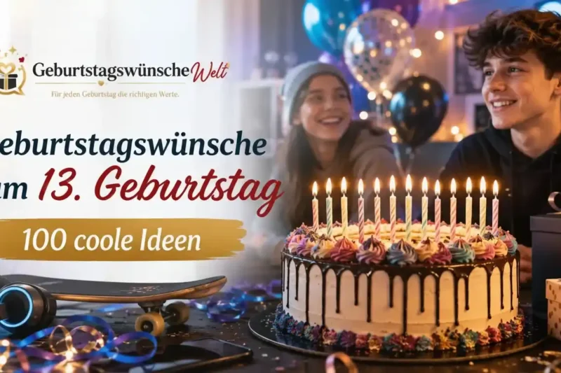 Geburtstagswünsche zum 13. Geburtstag: 100 coole Ideen