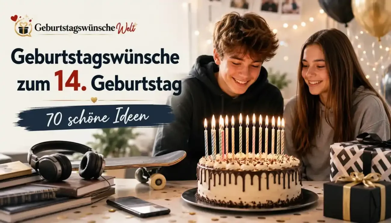 Geburtstagswünsche zum 14. Geburtstag