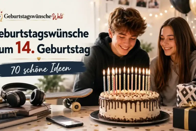 Geburtstagswünsche zum 14. Geburtstag: 70 schöne Ideen