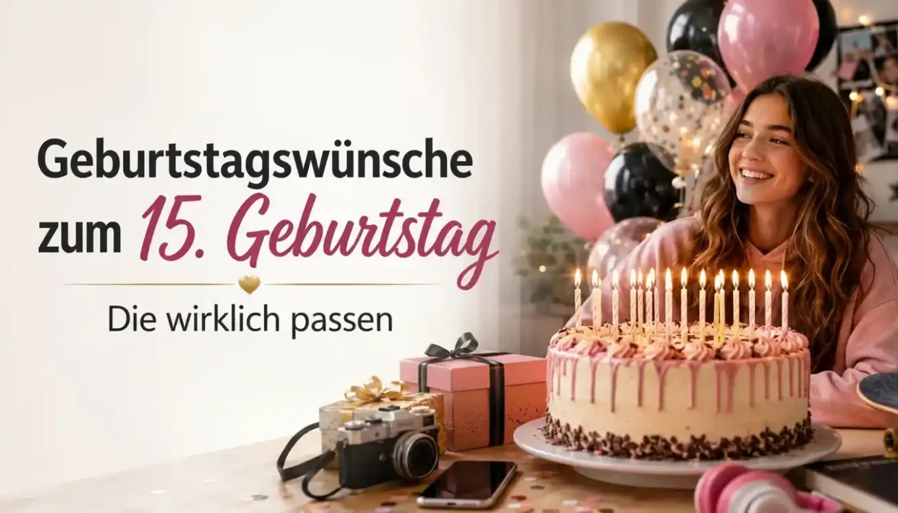 Geburtstagswünsche zum 15. Geburtstag