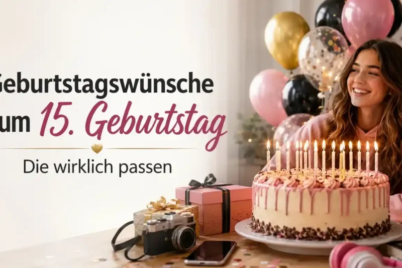 Geburtstagswünsche zum 15. Geburtstag: 60 schöne Sprüche