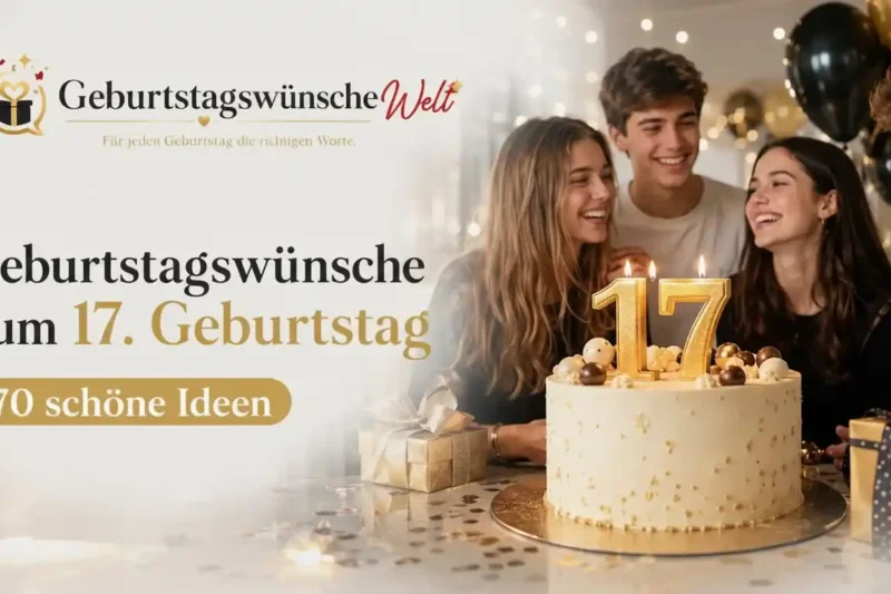 Geburtstagswünsche zum 17. Geburtstag: Kurz & persönlich