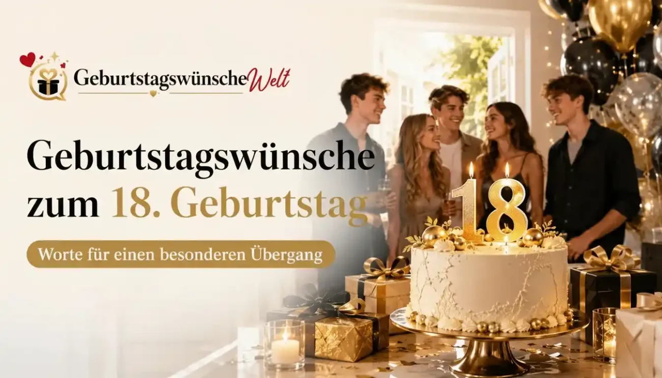 Geburtstagswünsche zum 18. Geburtstag