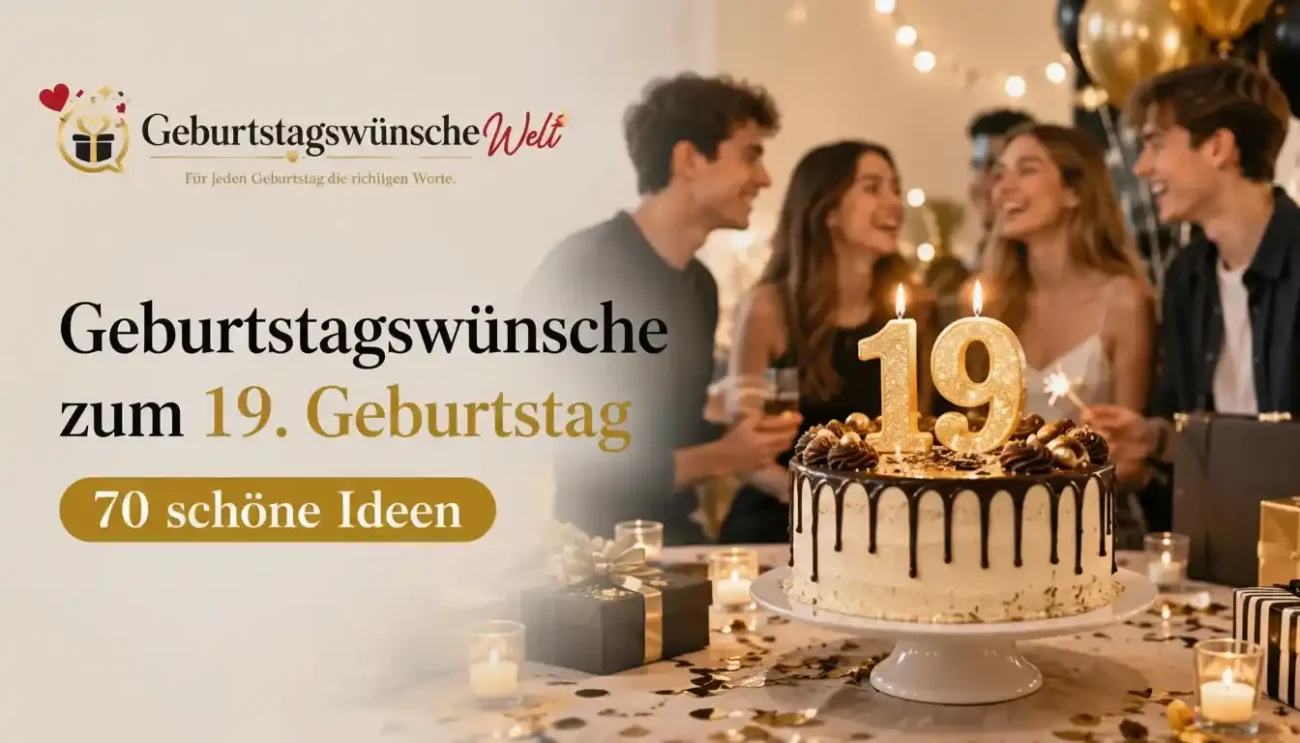 Geburtstagswünsche zum 19. Geburtstag