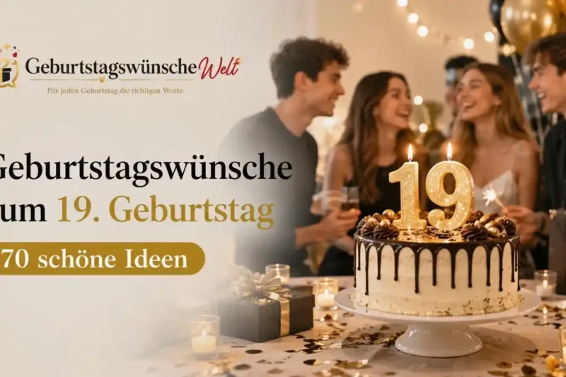 Geburtstagswünsche zum 19. Geburtstag: 70 schöne Ideen