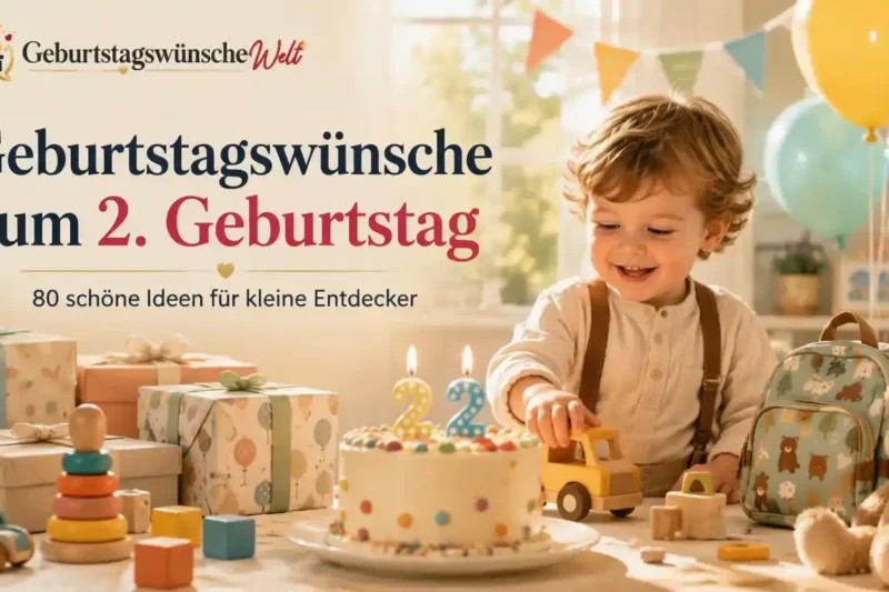 80 Geburtstagswünsche zum 2. Geburtstag für kleine Entdecker