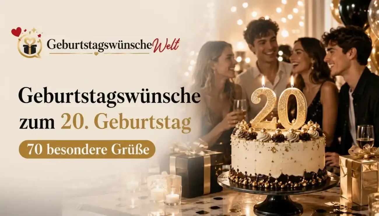 Geburtstagswünsche zum 20. Geburtstag