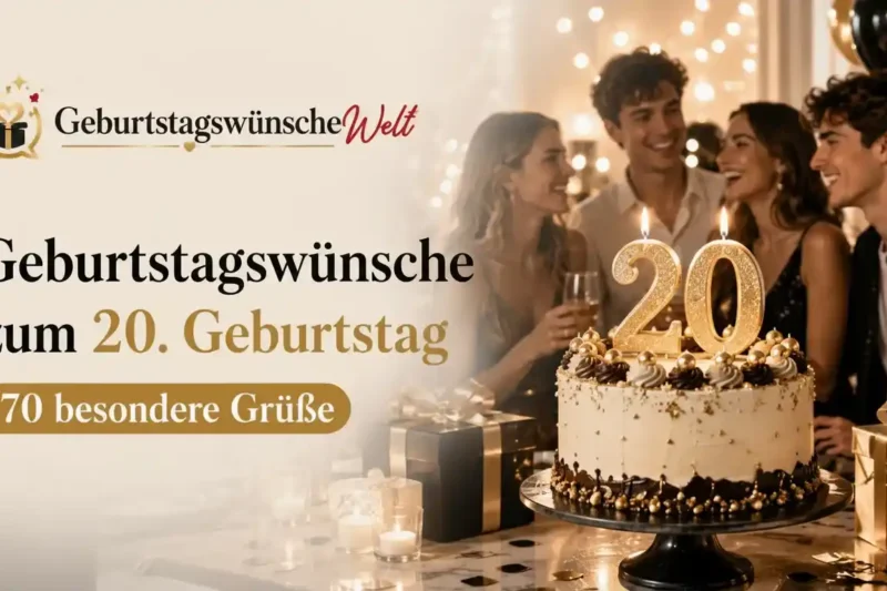 Geburtstagswünsche zum 20. Geburtstag: 70 besondere Grüße