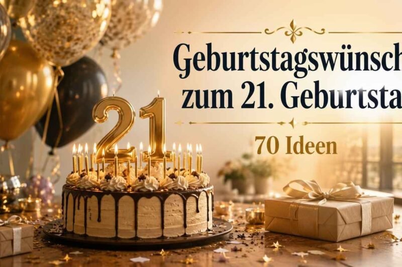 Geburtstagswünsche zum 21. Geburtstag: 70 Ideen