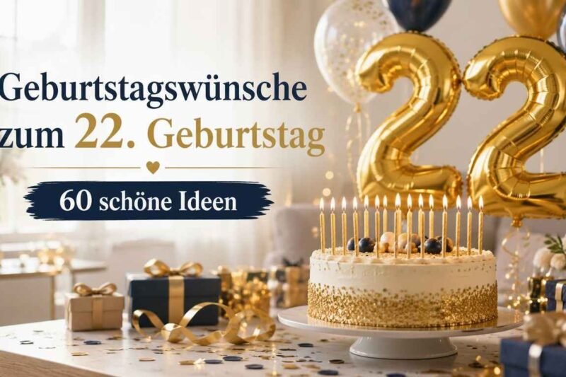 Geburtstagswünsche zum 22. Geburtstag: 60 schöne Ideen