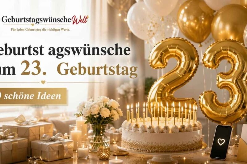 Geburtstagswünsche zum 23. Geburtstag: 70 schöne Ideen