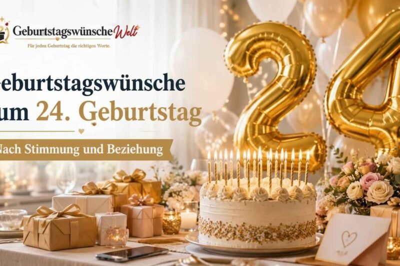 Geburtstagswünsche zum 24. Geburtstag: 80 schöne Ideen