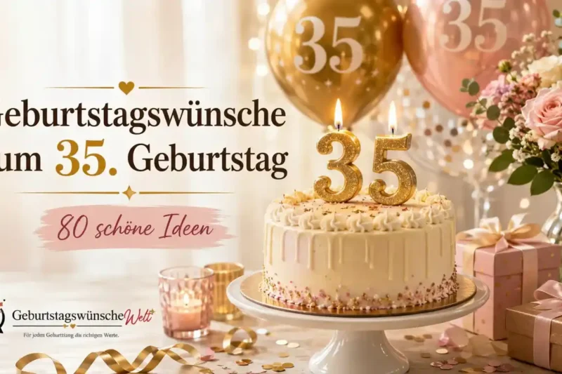 Geburtstagswünsche zum 35. Geburtstag: 80 schöne Ideen