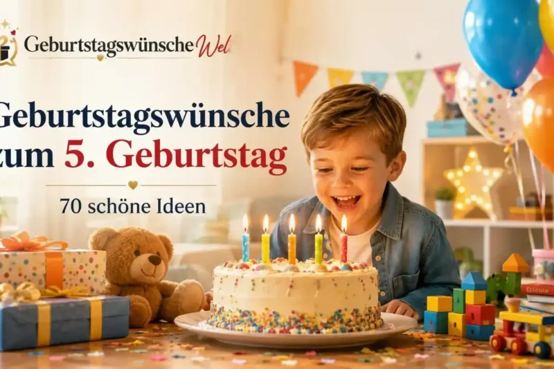 Geburtstagswünsche zum 5. Geburtstag: 70 schöne Ideen