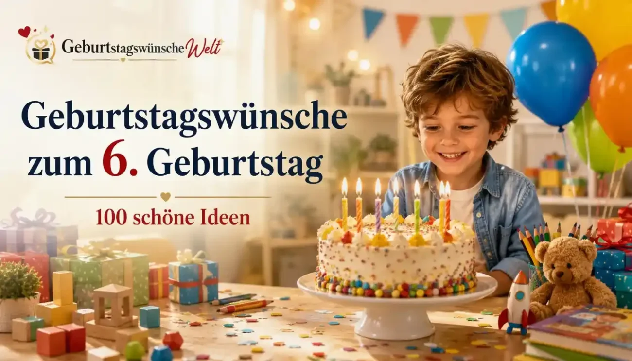 Geburtstagswünsche zum 6. Geburtstag