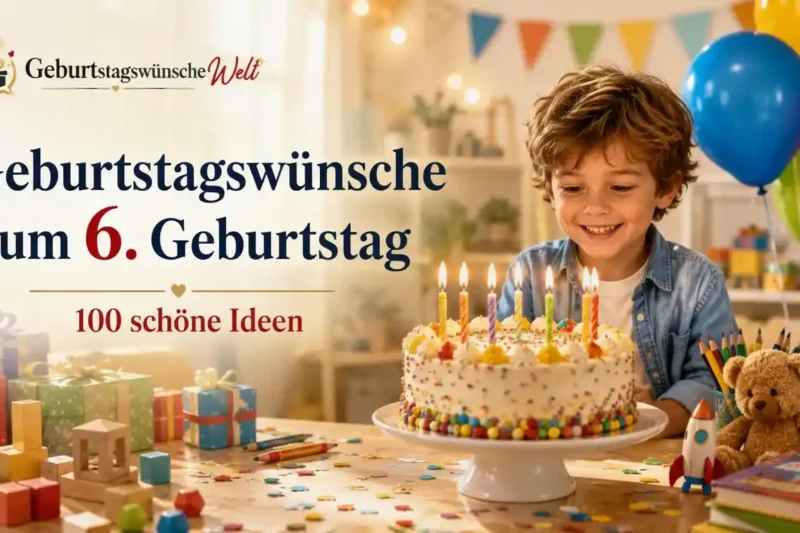 Geburtstagswünsche zum 6. Geburtstag: 100 schöne Ideen