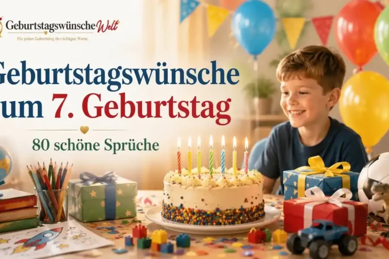Geburtstagswünsche zum 7. Geburtstag: 80 schöne Sprüche