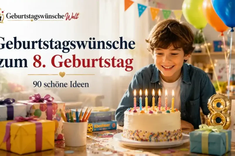 Geburtstagswünsche zum 8. Geburtstag: 90 schöne Ideen