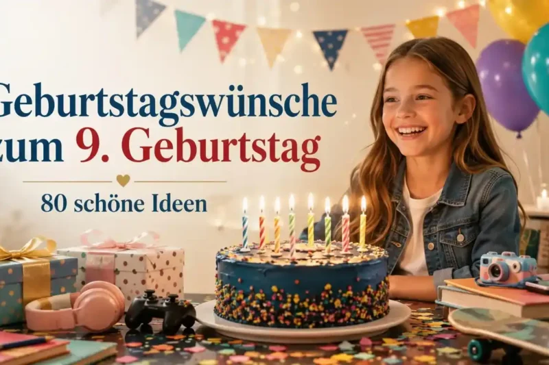 Geburtstagswünsche zum 9. Geburtstag: 80 schöne Ideen