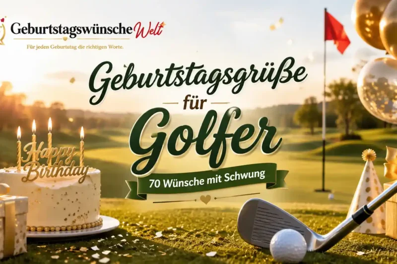 Geburtstagsgrüße für Golfer: 70 Wünsche mit Schwung