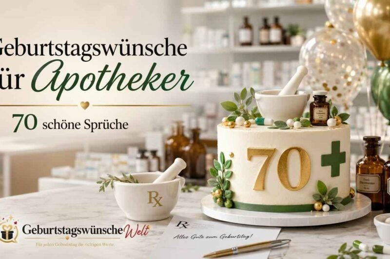 Geburtstagswünsche für Apotheker: 70 schöne Sprüche