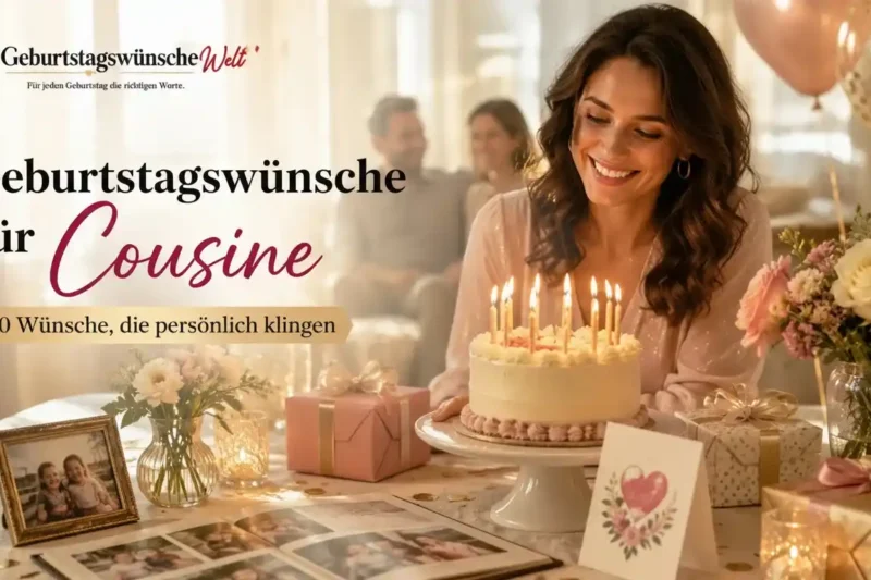 80 Geburtstagswünsche für Cousine, die persönlich klingen