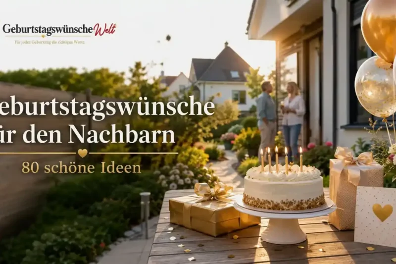 Geburtstagswünsche für den Nachbarn: 80 schöne Ideen