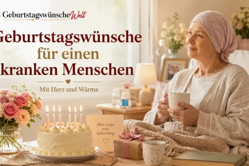 Geburtstagswünsche für einen kranken Menschen mit Herz