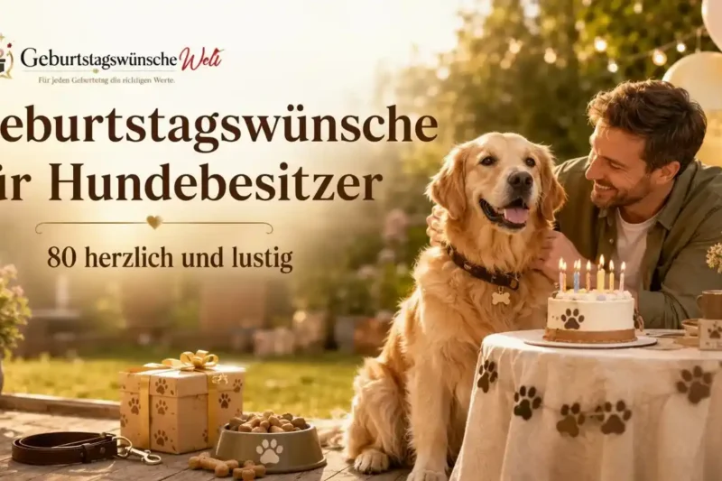 80 Geburtstagswünsche für Hundebesitzer: herzlich und lustig
