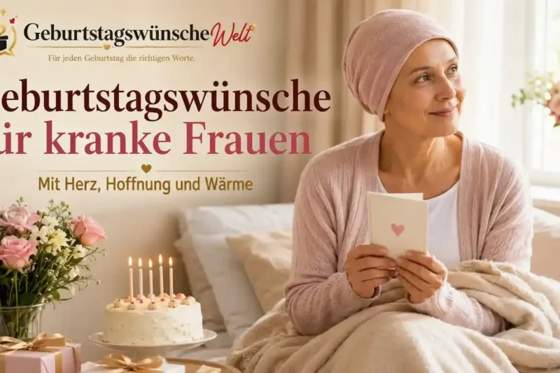 70 Geburtstagswünsche für kranke Frauen mit Gefühl