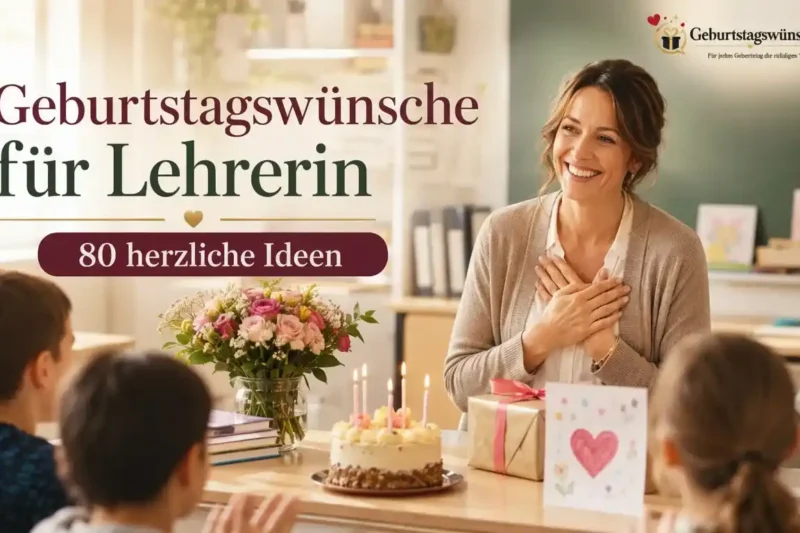 Geburtstagswünsche für Lehrerin: 80 herzliche Ideen