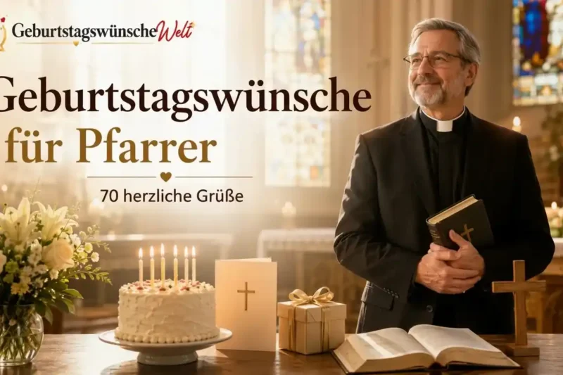 Geburtstagswünsche für Pfarrer: 70 herzliche Grüße