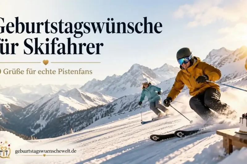 Geburtstagswünsche für Skifahrer: 70 originelle Sprüche