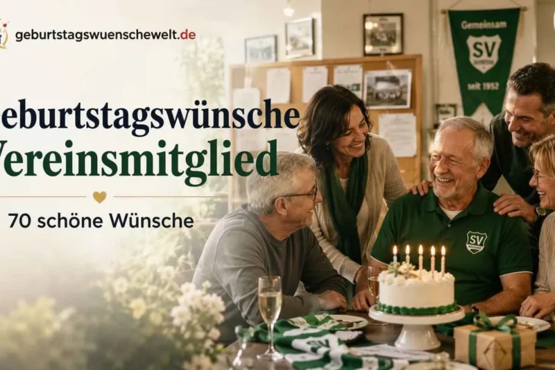 Geburtstagswünsche Vereinsmitglied: 70 schöne Wünsche